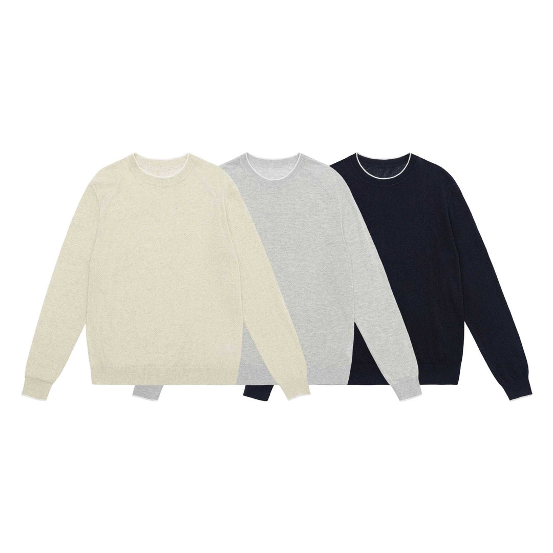 Unisex Lightweight crew neck sweater made of cotton blend with ribbed hem and raglan sleeves Mune Fashion