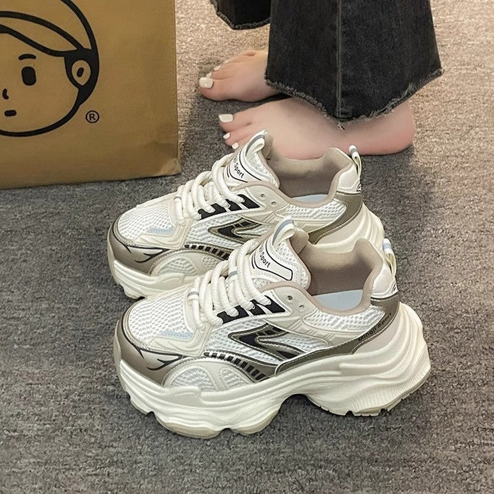 Ladies Trendy Chunky Sneakers with Breathable Mesh and Strong Cushioning Mune Fashion