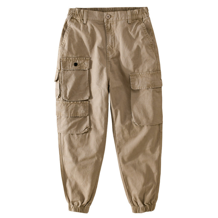Men's Utility Cargo Joggers with Reinforced Leg Pockets and Elastic Ankle Cuff Mune Fashion