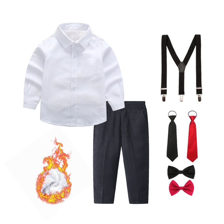 Women’s Formal Suit with Shirt, Pants, Suspenders, and Bow Tie Mune Fashion