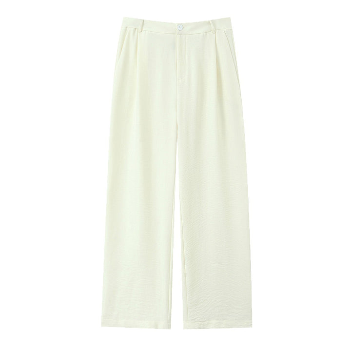 Women Light draping Highwaist Palazzo pants with wide leg and crease Mune Fashion