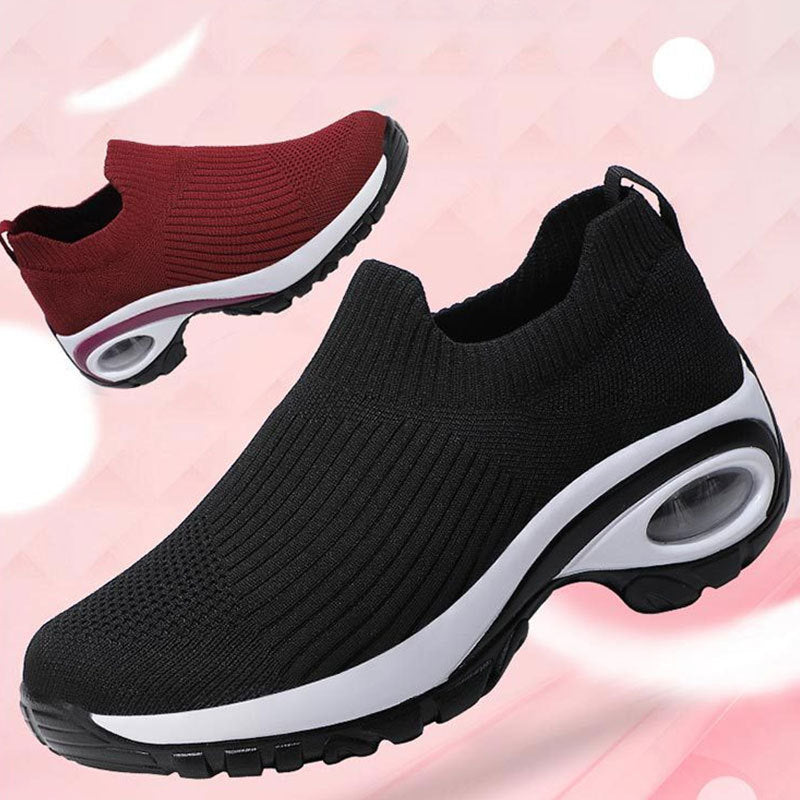 Women's Knit Sneaker Socks with Air Cushion Wedge Sole Mune Fashion