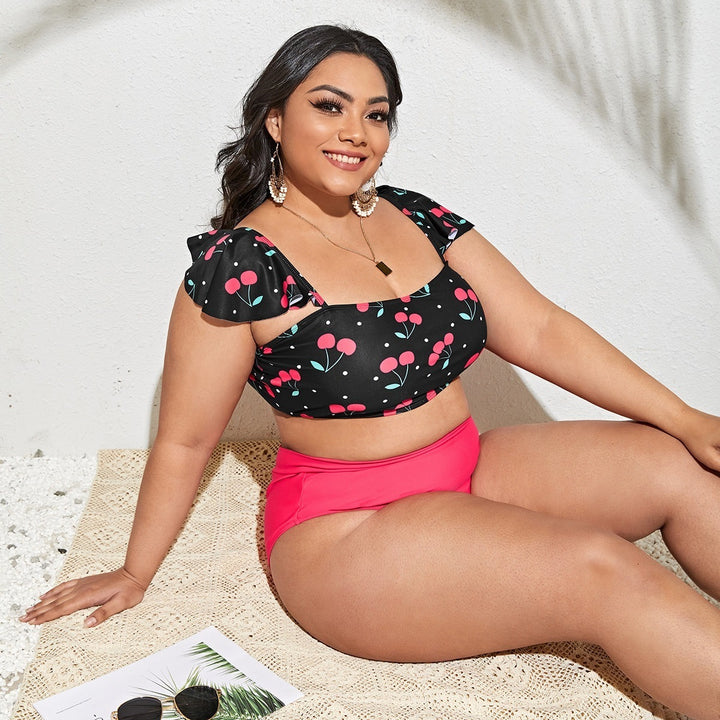Ladies Crop Top and High Waist Bikini Set Mune Fashion