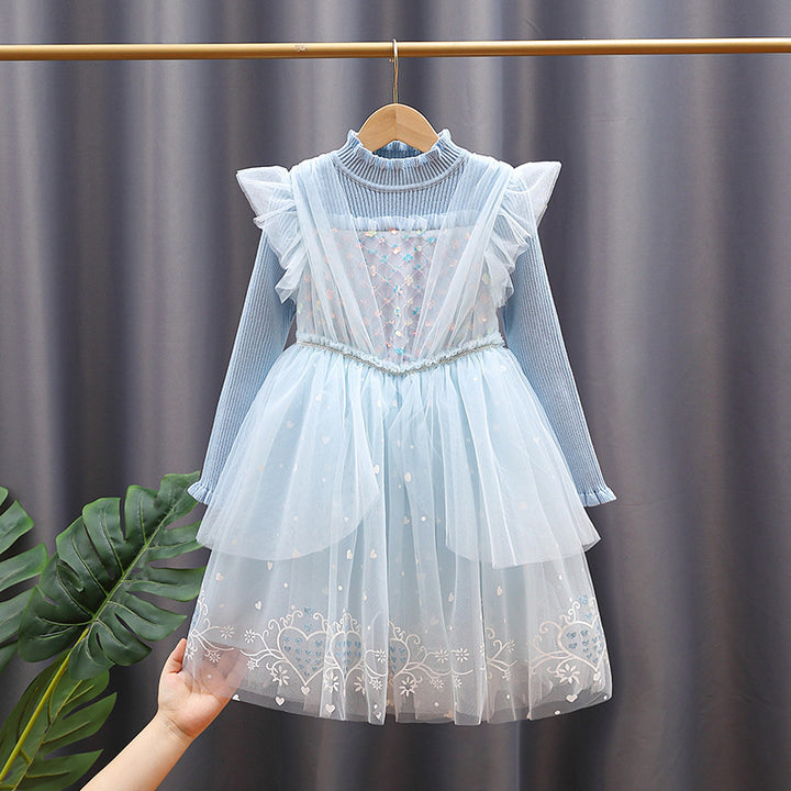 Girls Festive Dress in Princess Style Mune Fashion