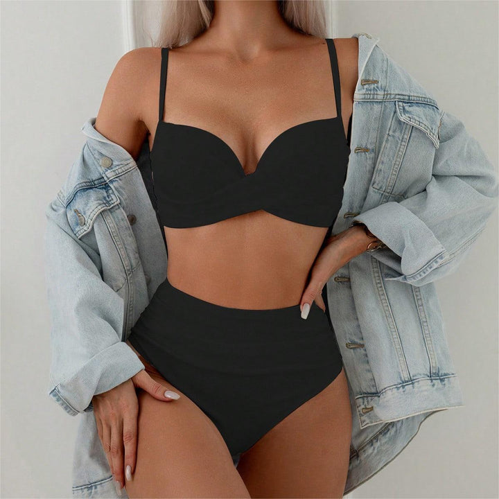 Women's bikini set with high-cut bottom and elegant top Mune Fashion