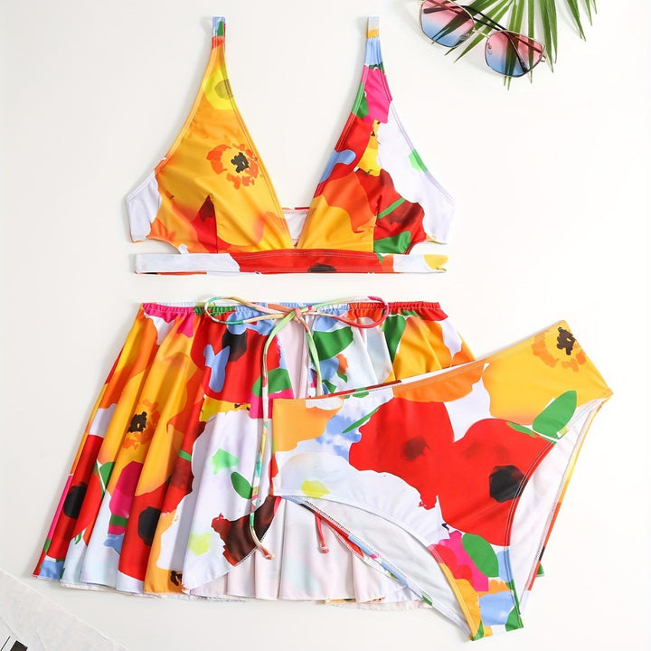 Ladies Bikini Set with stylish skirt Mune Fashion