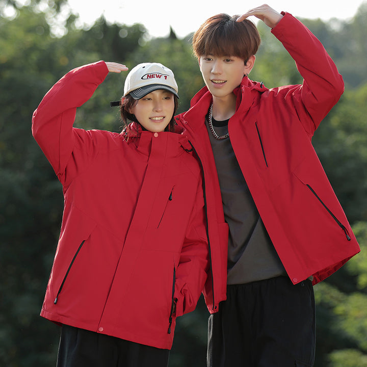 Women's trekking softshell parka with dual-layer membrane, welded seams, and adjustable hood Mune Fashion