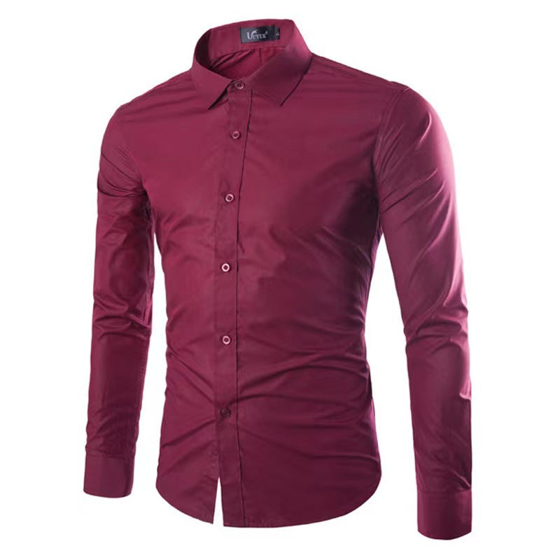 Men's tailored business shirt with Kent collar and elastic cotton stretch quality Mune Fashion