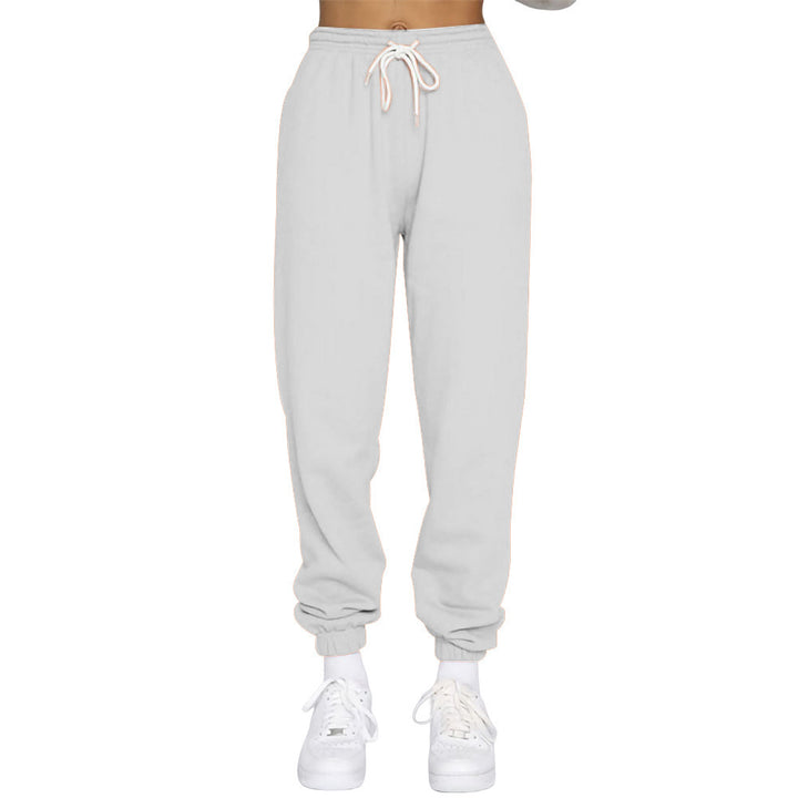 Women nan High-Waist Relax-Jogging Pants with elastic comfort waistband, drawstring and ribbed ankle cuffs Mune Fashion