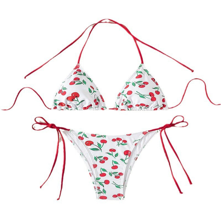Ladies Triangle Bikini with cheerful cherry motif Mune Fashion