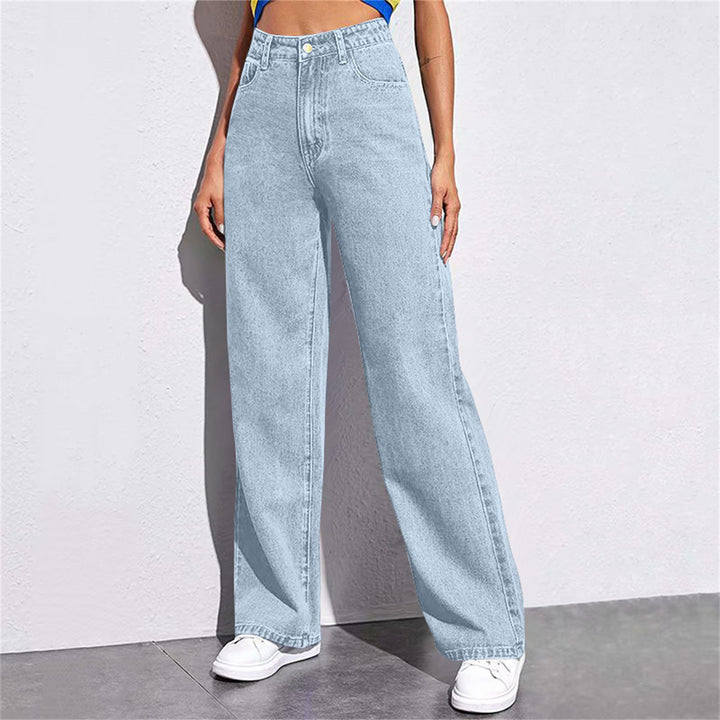 Women's high-waisted wide denim pants with extra wide leg and fitted waistband Mune Fashion