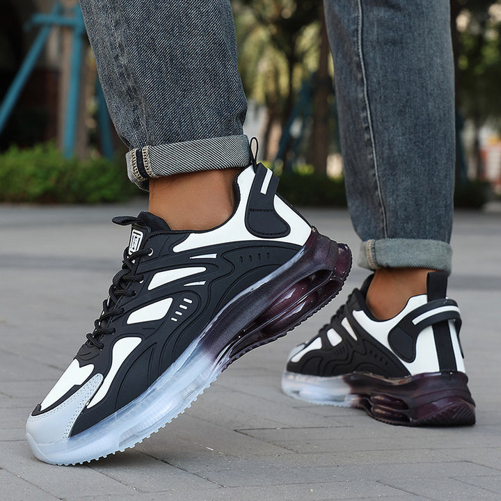 Men's futuristic performance-oriented lifestyle sneakers with continuous air chamber sole and thermoformed plastic applications Mune Fashion