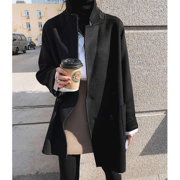 Women's Oversized Coat with Waist Belt Mune Fashion