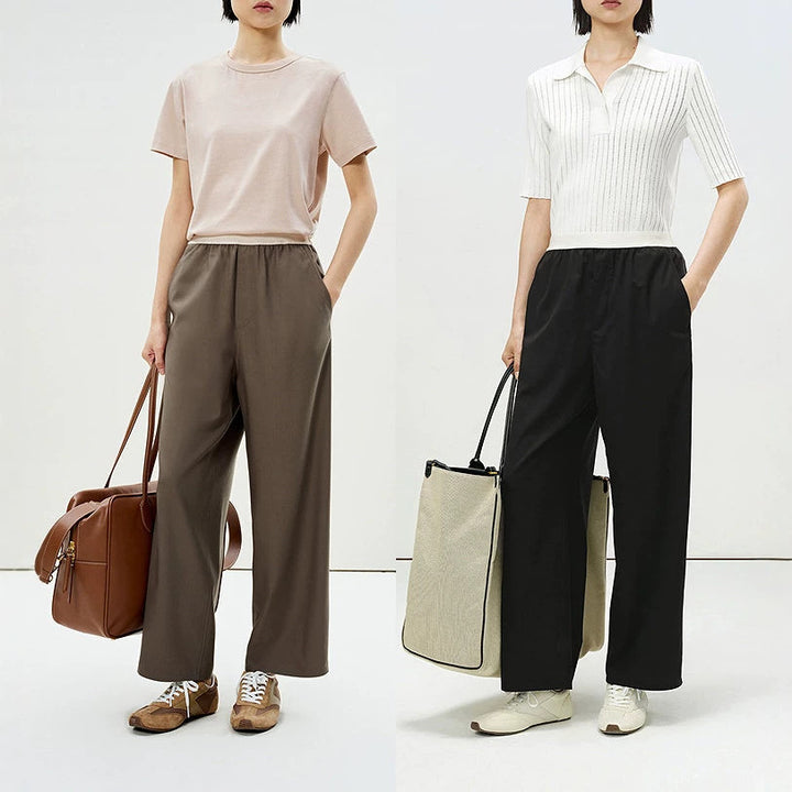 Women Elegant Wide Pants Mune Fashion