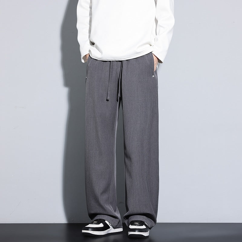 Women's Wide Palazzo Trousers with High Elastic Waistband & Drawstring Mune Fashion