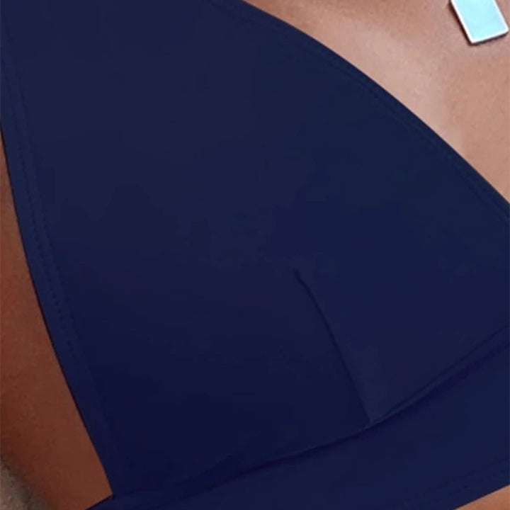 Women High-Cut Bikini with Elegant V-Neck Mune Fashion