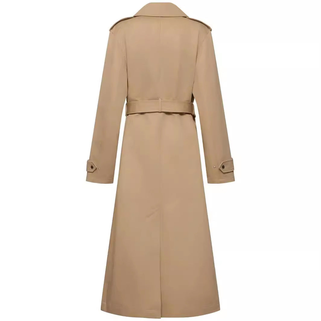 Women's floor-length oversized trench coat with zipper and wide shawl collar Mune Fashion