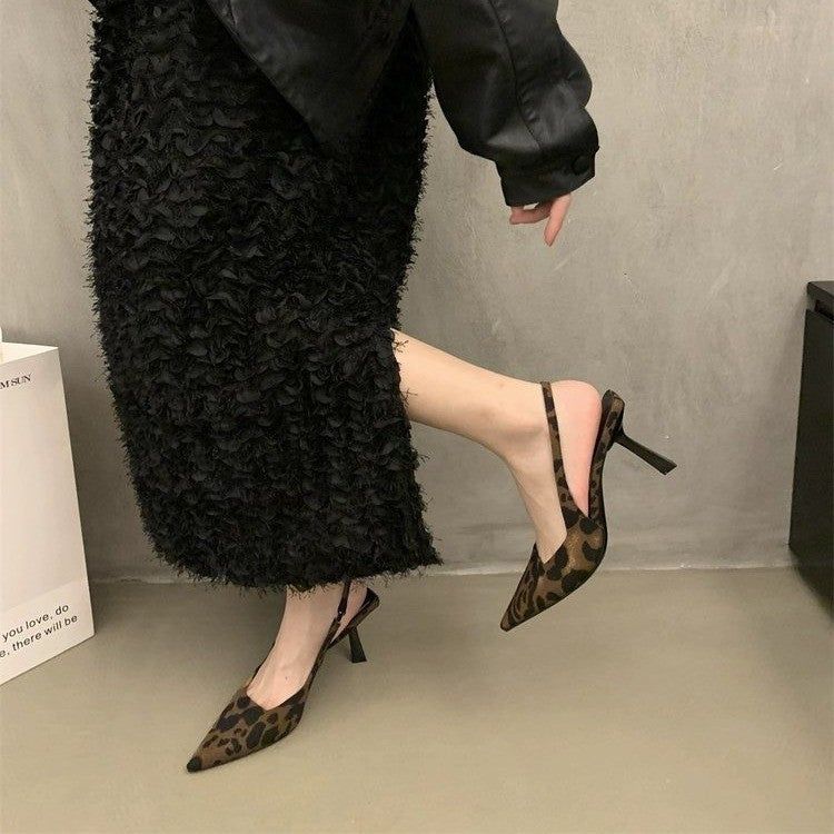 Women pointed toe slingback pumps with low stiletto heel and patent finish Mune Fashion