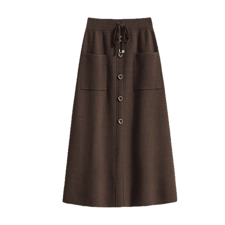 Ladies Elegant Maxi Skirt with Practical Pockets Mune Fashion
