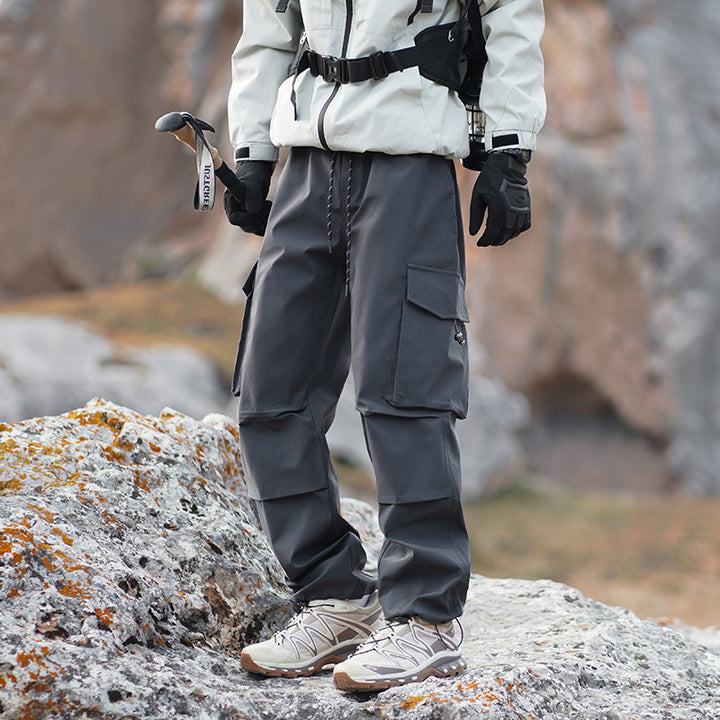 Men's Technical Outdoor Cargo Pants with Water-Repellent Stretch and Reinforced Knees Mune Fashion