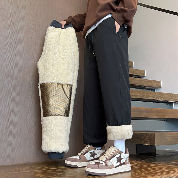 Men's Half-Length Insulated Casual Pants