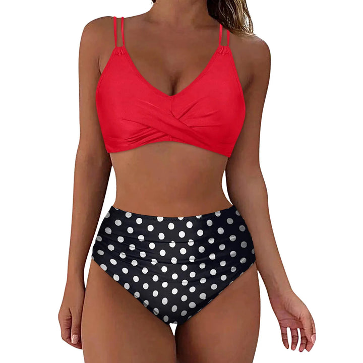 Ladies Trendy High-Cut Bikini with Ruffles Mune Fashion