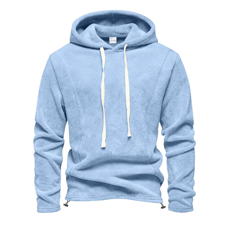Men's fleece hoodie with hood and adjustable hem Mune Fashion