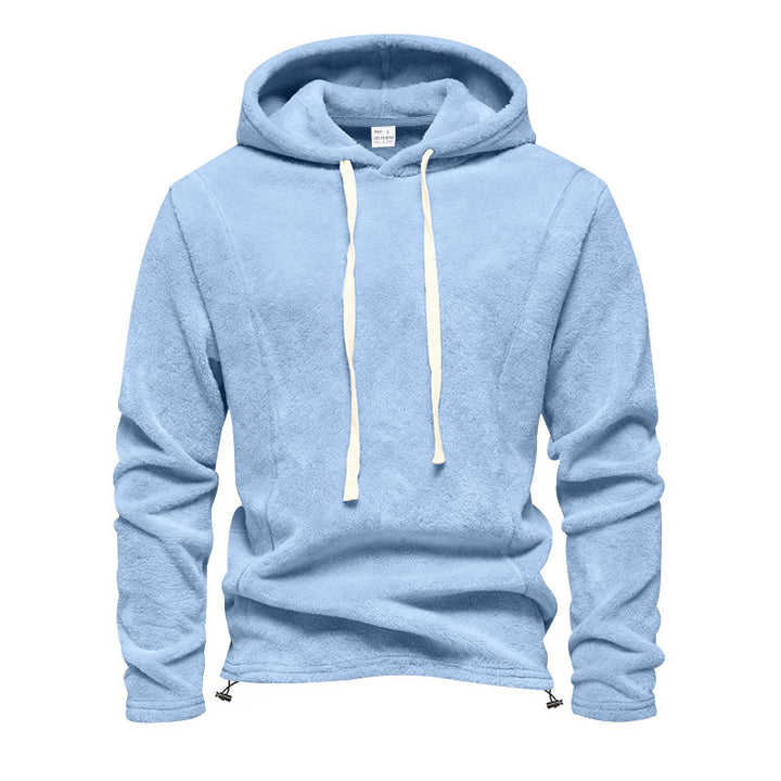 Men's fleece hoodie with hood and adjustable hem Mune Fashion