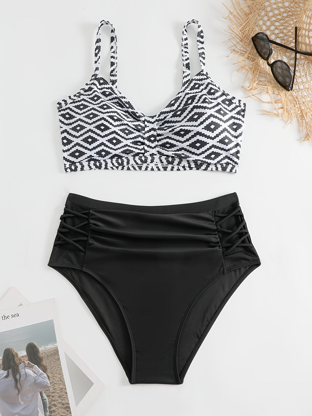 Women High-Cut Bikini with Floral Accents and Refined Details Mune Fashion