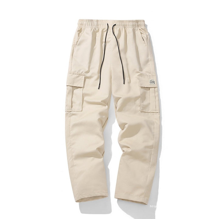 Men's Casual Cargo Jogging Pants with Elastic Drawstring Waistband, Multiple Pockets & Tapered Leg Mune Fashion