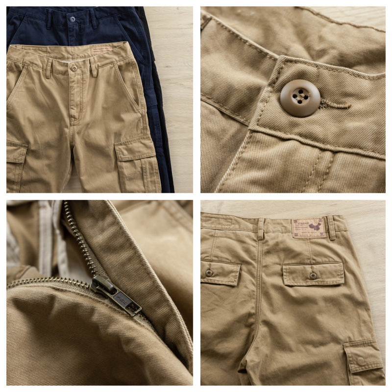 Men's cargo pants with tapered fit, utility pockets, and reinforced seams Mune Fashion