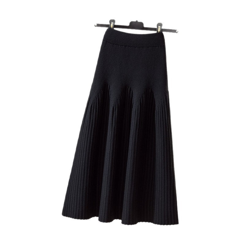 Women's Elegant Pleated Maxi Skirt with Voluminous Hem Mune Fashion