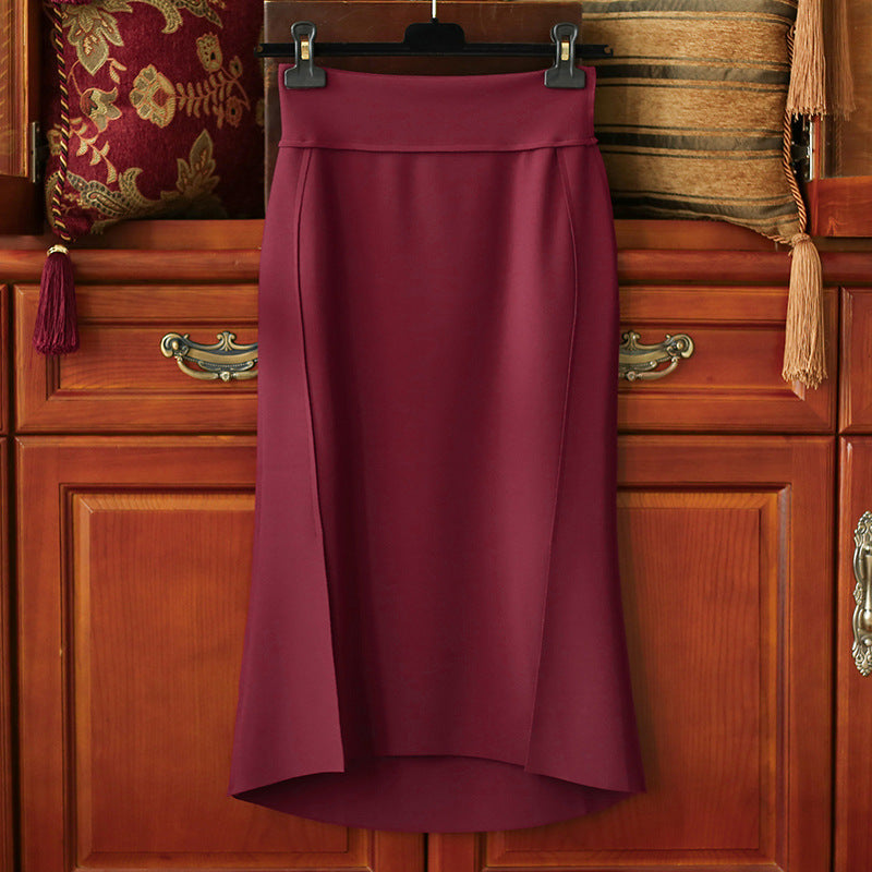 Women Elegant and figure-hugging Midi Skirt Mune Fashion