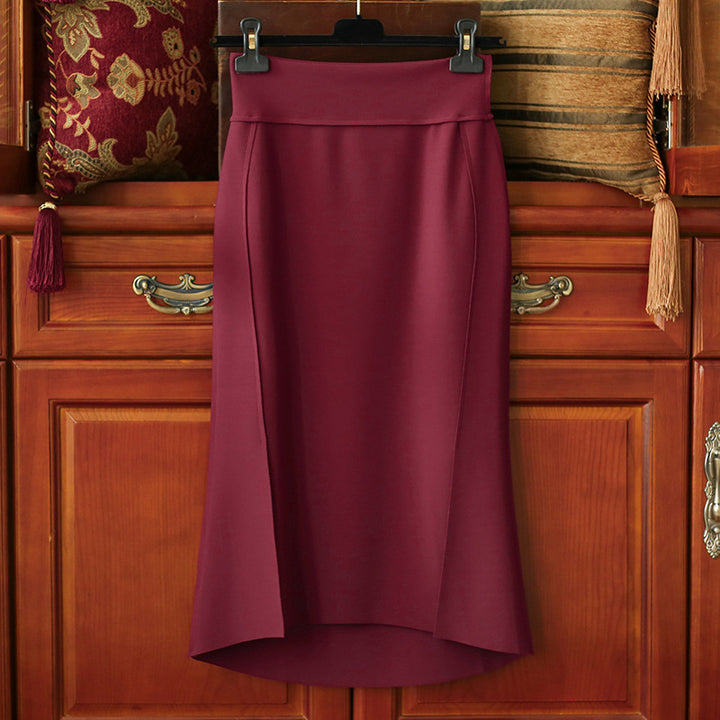 Women Elegant and figure-hugging Midi Skirt Mune Fashion
