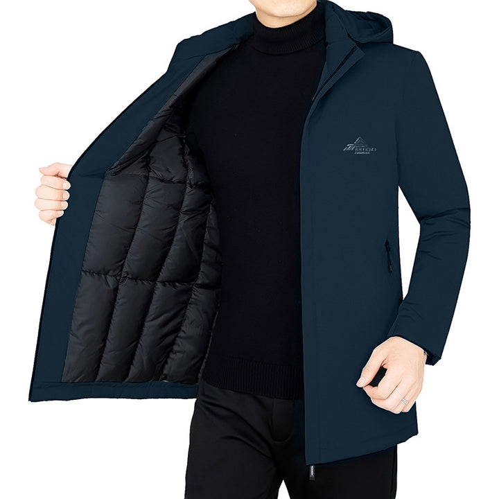 Men's hooded parka with padded thermal lining and windproof outer shell Mune Fashion