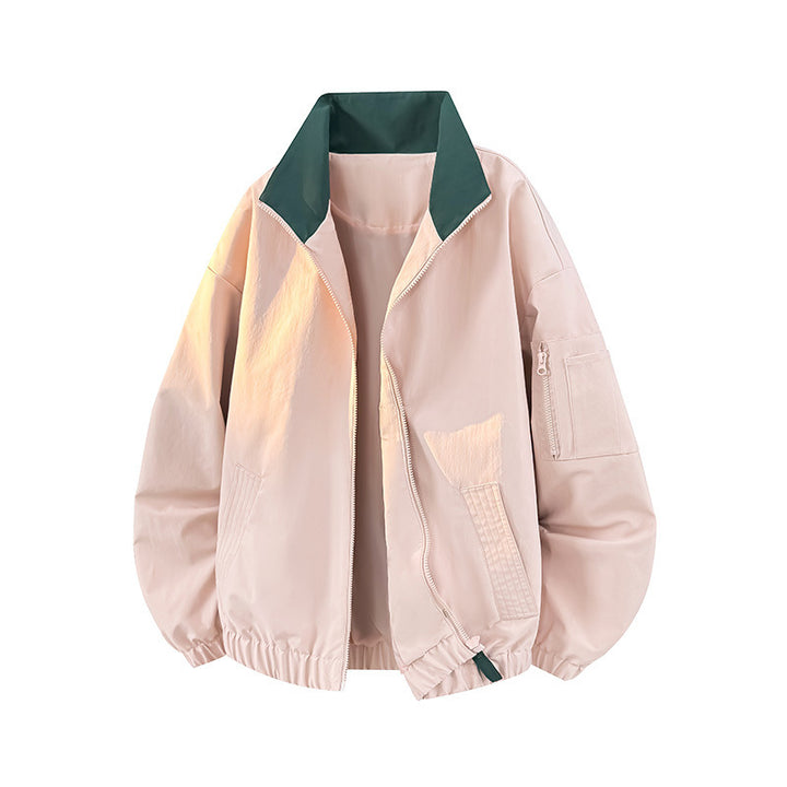 Women's Fashion Transitional Jacket with High Collar and Practical Pockets Mune Fashion