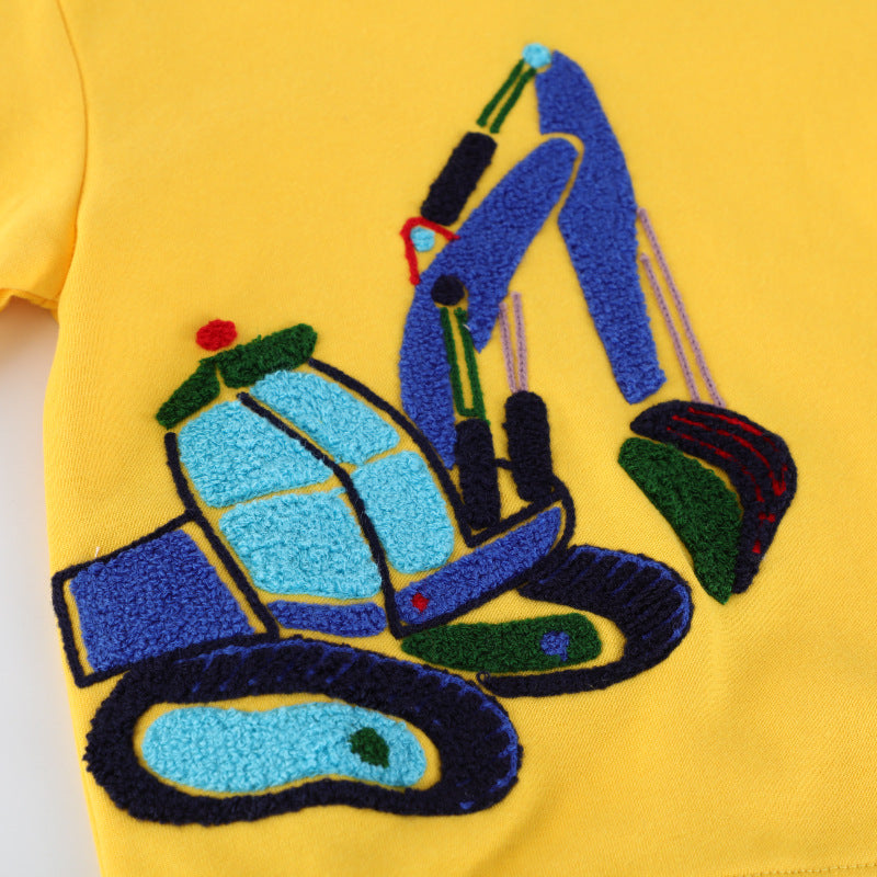Boys sweatshirt with exciting digger motif Mune Fashion