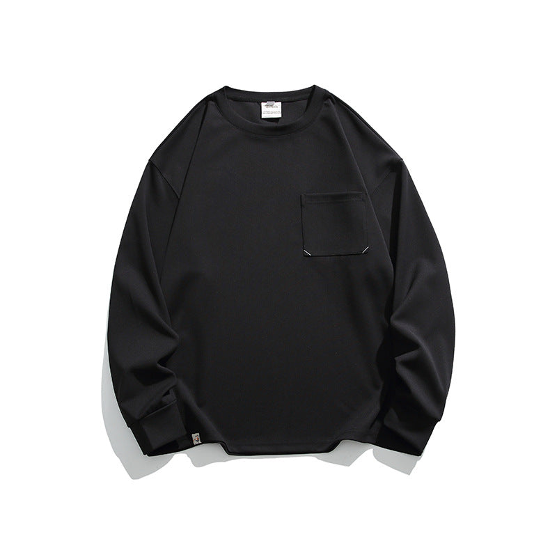 Unisex Oversize Rib Long Sleeve Shirt with Chest Pocket, Raglan Sleeves and Ribbed Cuffs Mune Fashion