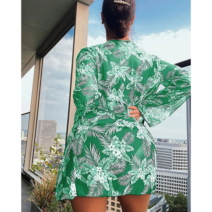 Women's bikini set with floral kimono Mune Fashion