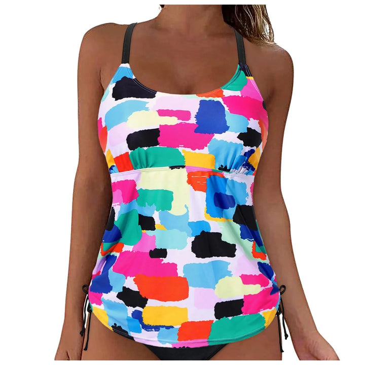 Women's Casual Tankini Top with Lacing Mune Fashion
