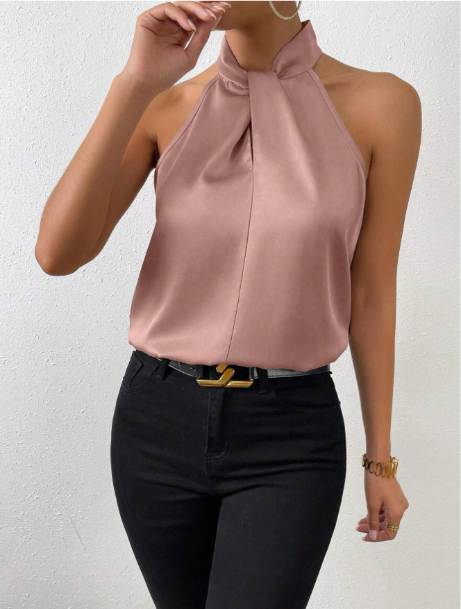 Mune Fashion | Women's Knot Neck Style Top Silk