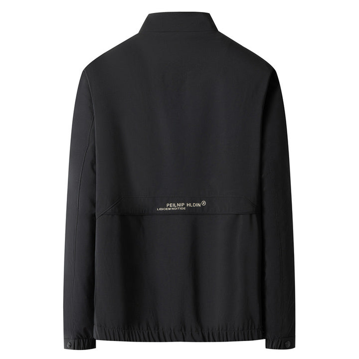 Men's lightweight windproof everyday blouson with stand-up collar and hidden zipper pockets Mune Fashion
