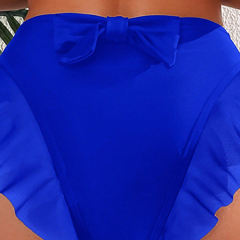 Women high-waisted bikini bottom with ruffle details Mune Fashion