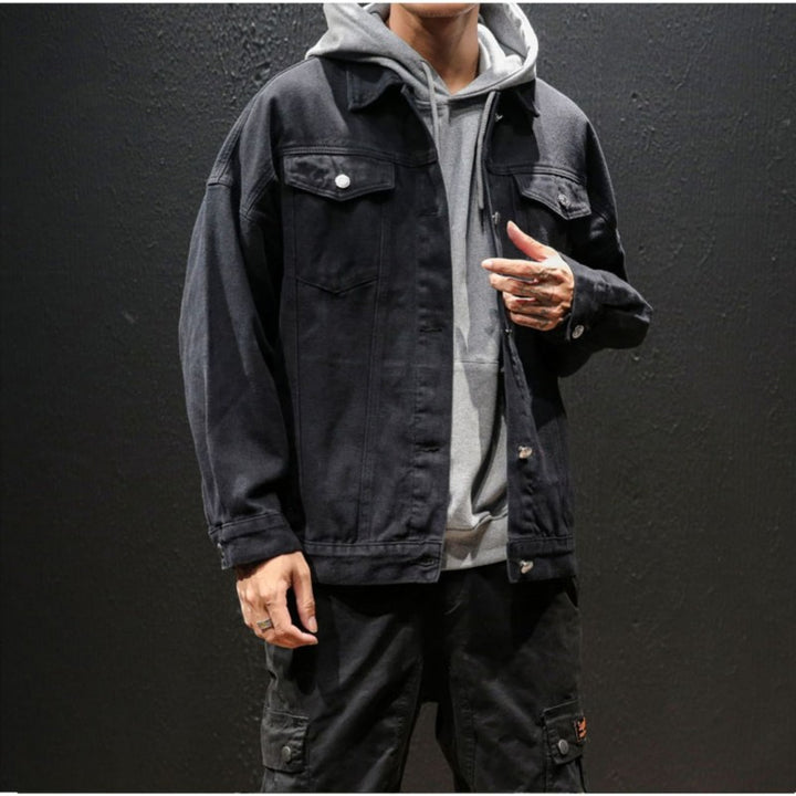 Men's Casual Denim Jacket with Hood Mune Fashion 1788341893