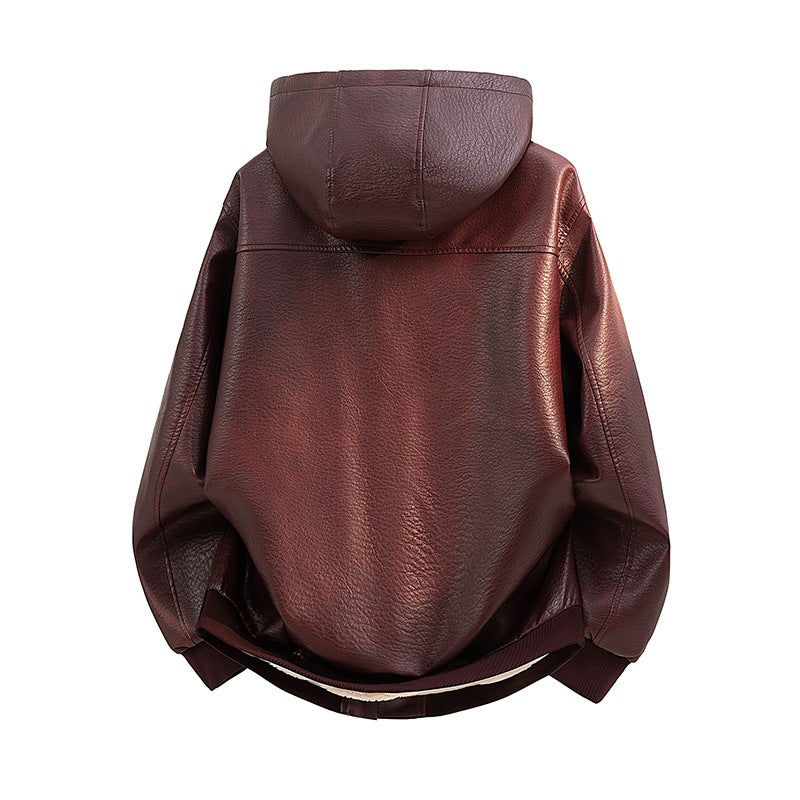 Ladies Fashionable Faux Leather Jacket with Teddy Lining Mune Fashion