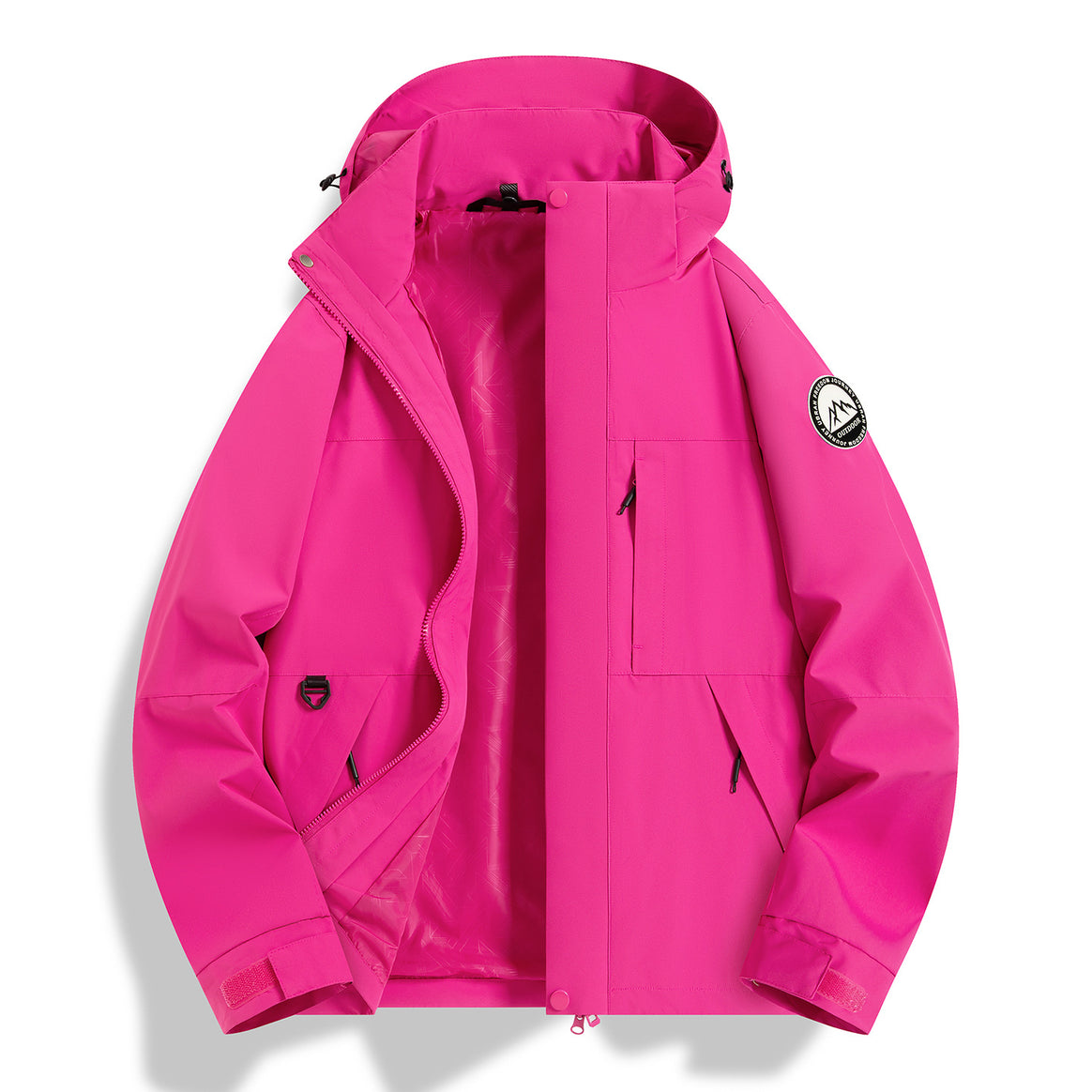 Women's Waterproof Technical Hooded Jacket with Welded Seams and Adjustable Cuffs Mune Fashion