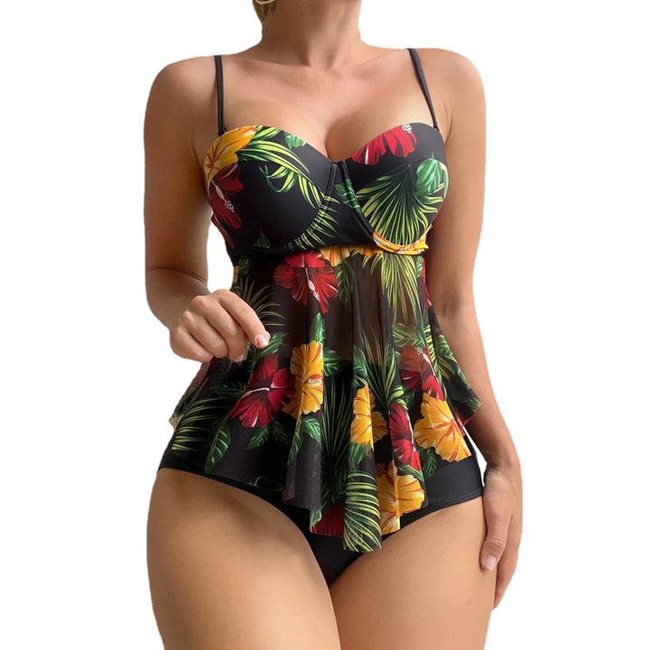 Women's swimsuit with ruffles and floral print Mune Fashion