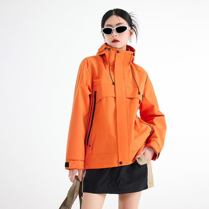 Women's technical waterproof oversized parka with hood and concealed zip pockets Mune Fashion