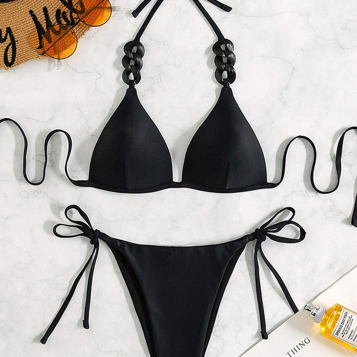 Women's Triangle Bikini with decorative Tribal Band Mune Fashion