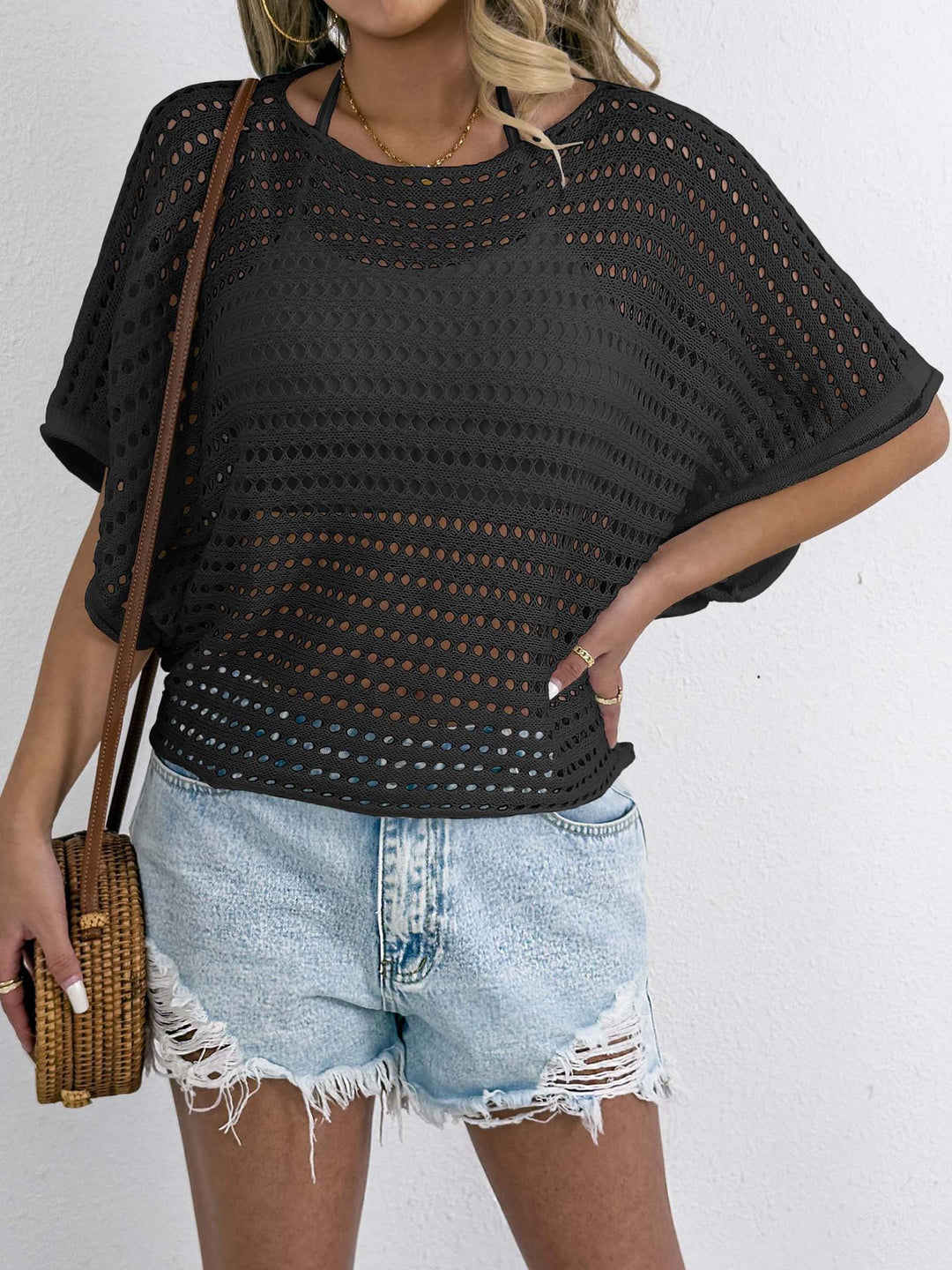 Ladies airy mesh T-shirt Mune Fashion